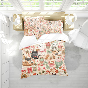 Cute Spooky Christmas Duvet Cover Set - Print 17