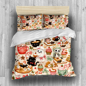 Cute Spooky Christmas Duvet Cover Set - Print 13