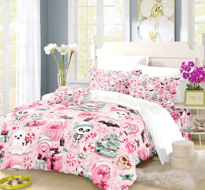 Cute Spooky Christmas Duvet Cover Set - Print 24