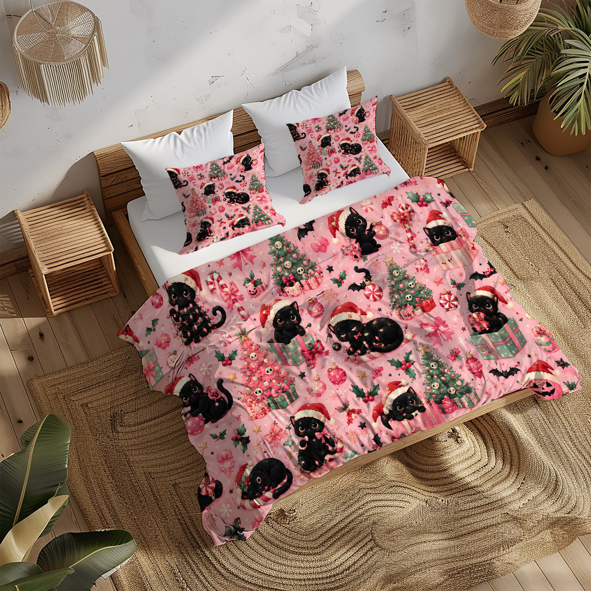 Cute Spooky Christmas Duvet Cover Set - Print 26