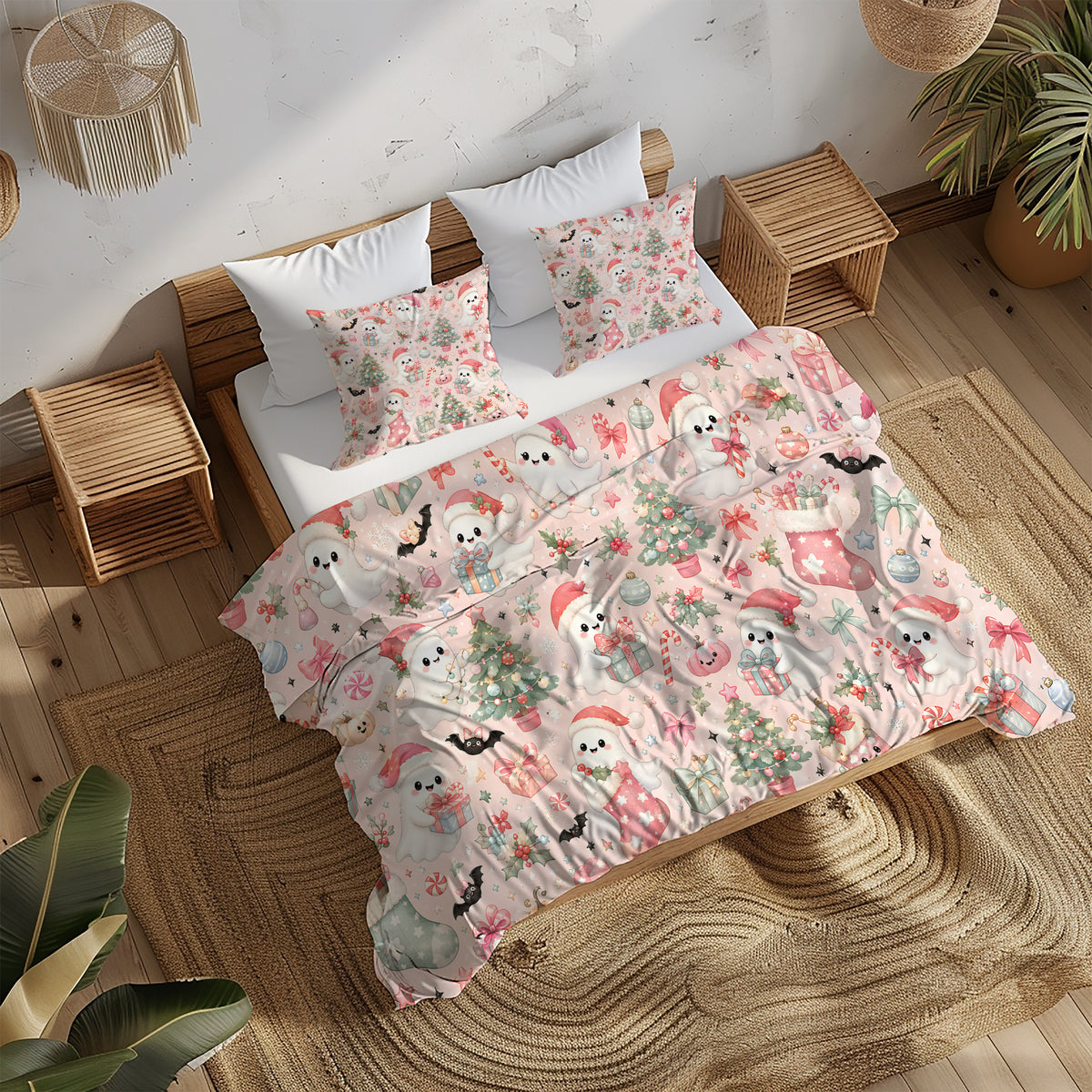 Cute Spooky Christmas Duvet Cover Set - Print 32