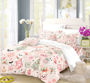 Cute Spooky Christmas Duvet Cover Set - Print 36