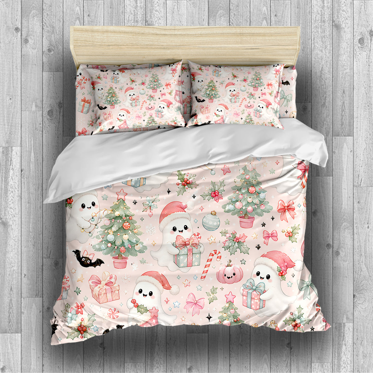 Cute Spooky Christmas Duvet Cover Set - Print 31