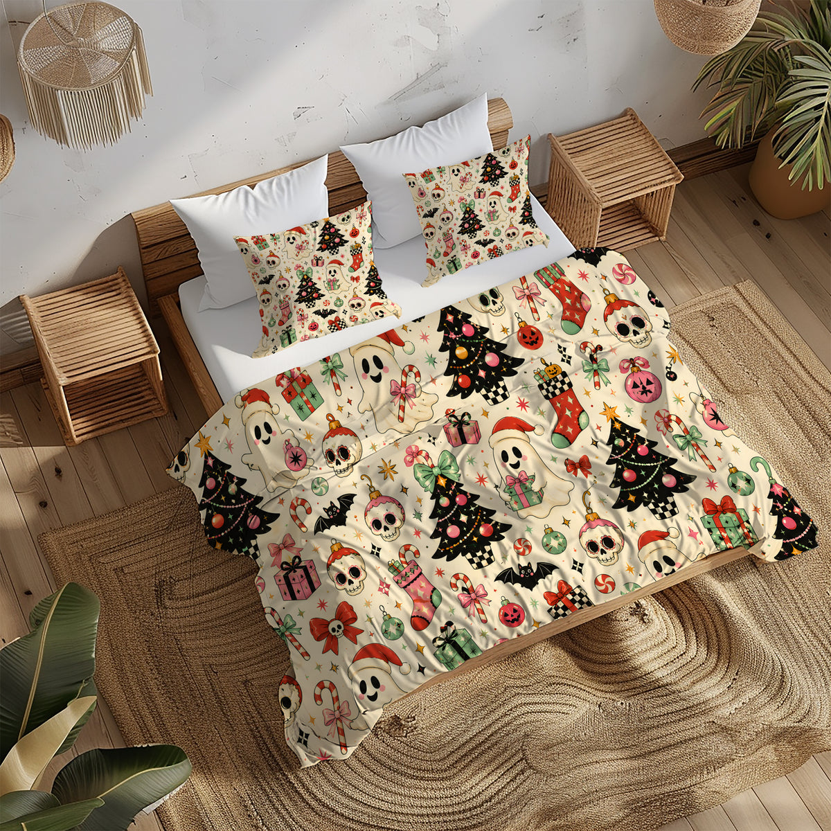 Spooky Christmas Duvet Cover Set - Print 2