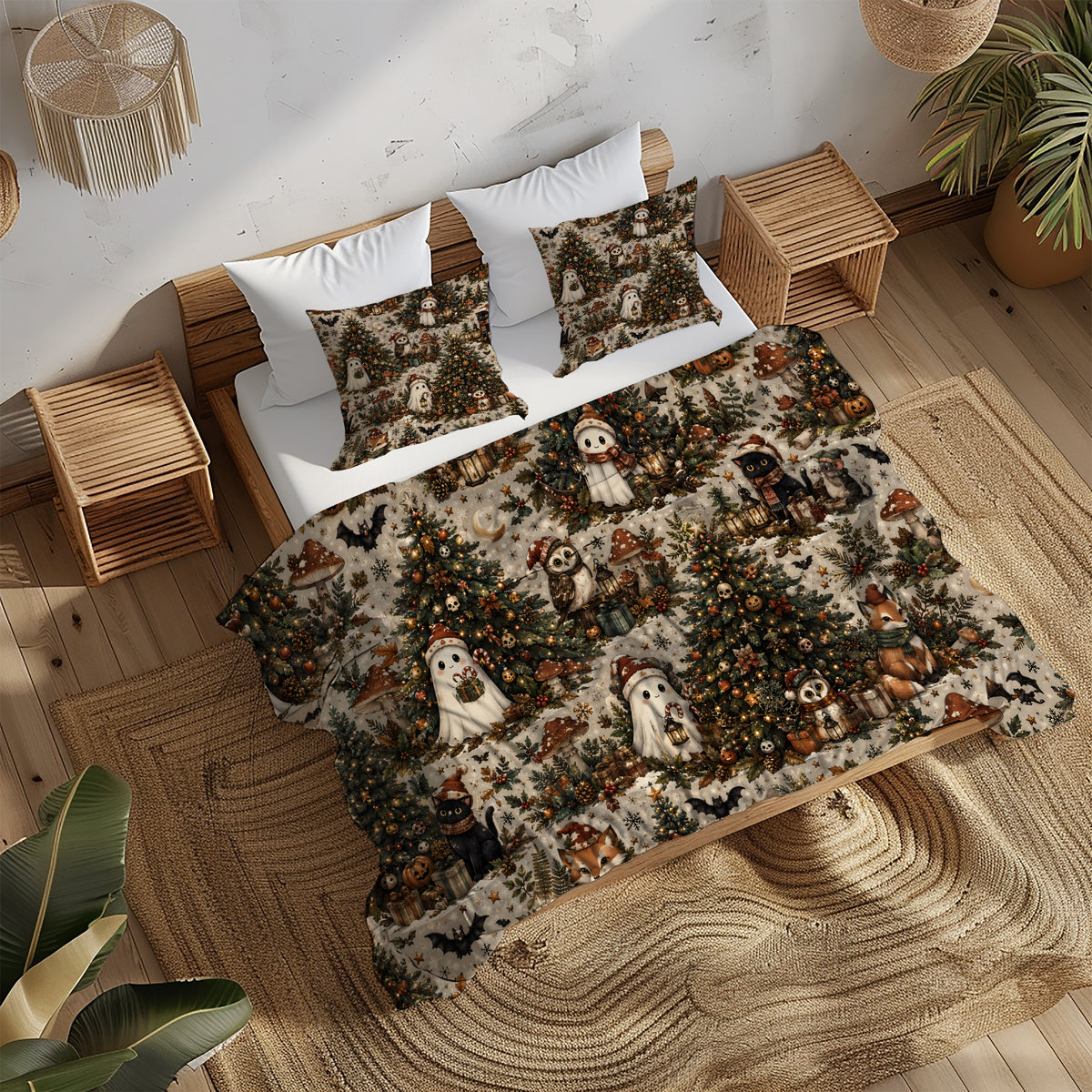 Spooky Christmas Duvet Cover Set - Print 8