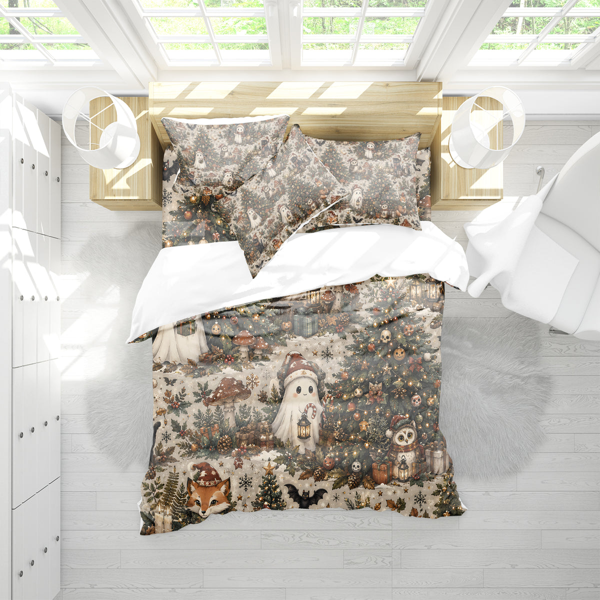 Spooky Christmas Duvet Cover Set - Print 11