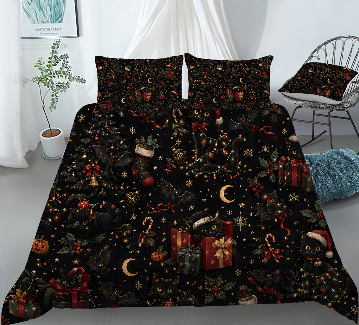 Spooky Christmas Duvet Cover Set - Print 21