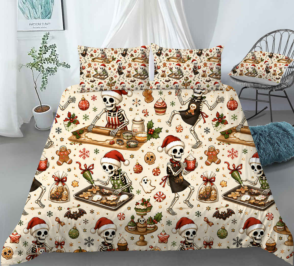 Spooky Christmas Duvet Cover Set - Print 27