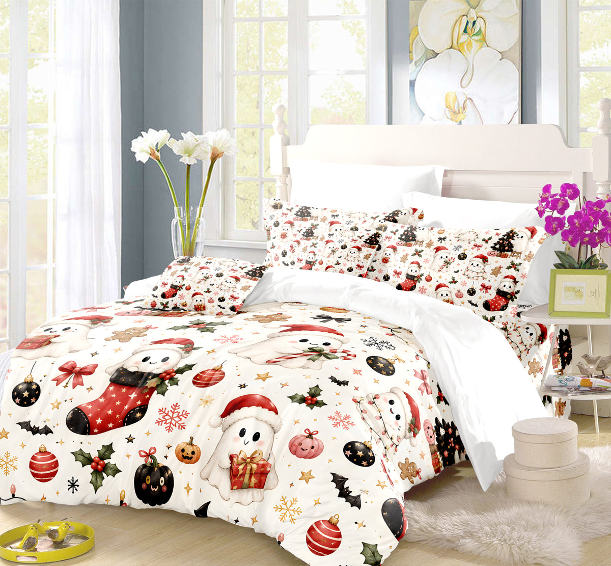Spooky Christmas Duvet Cover Set - Print 36