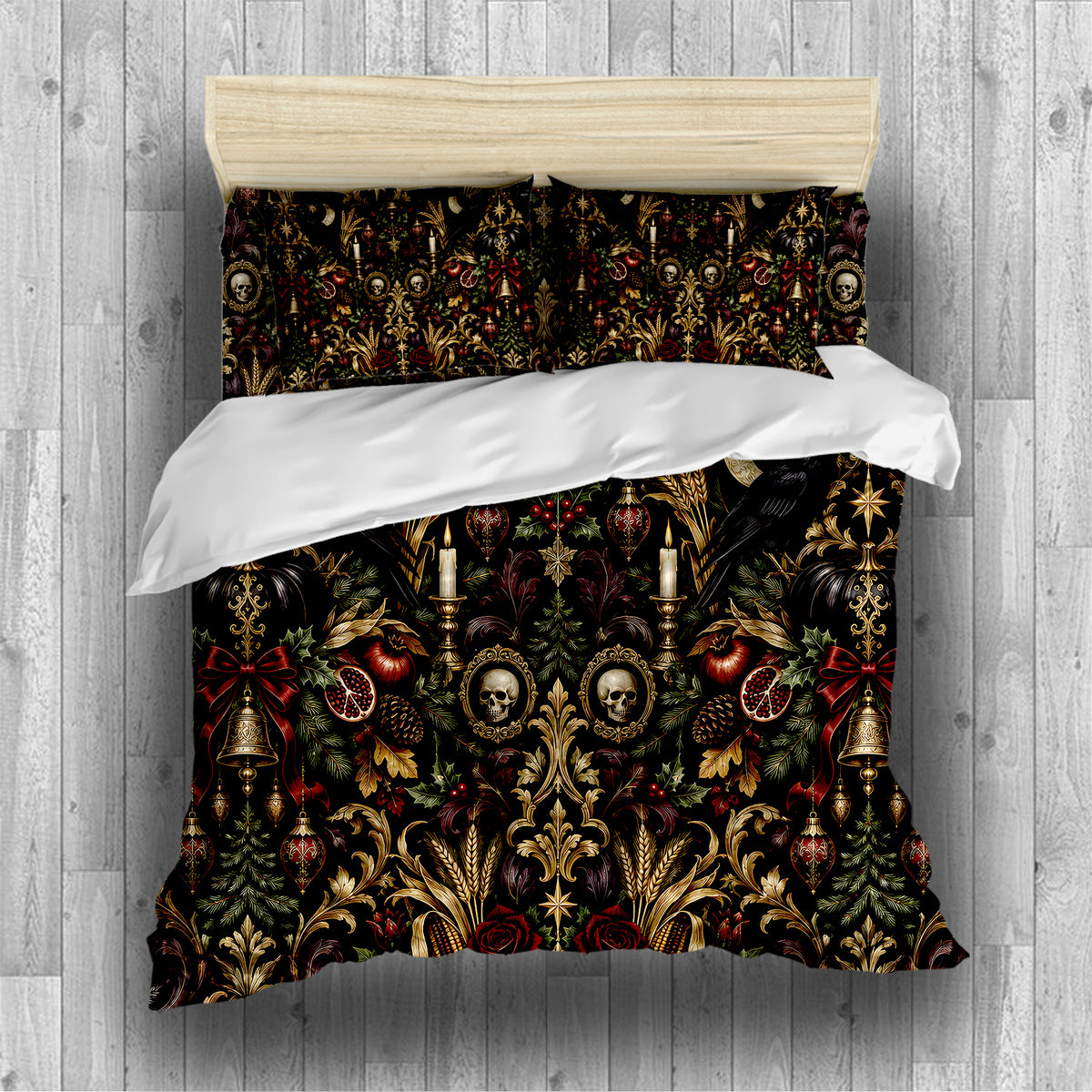 Halloween Thanksgiving Christmas Duvet Cover Set - Print 19