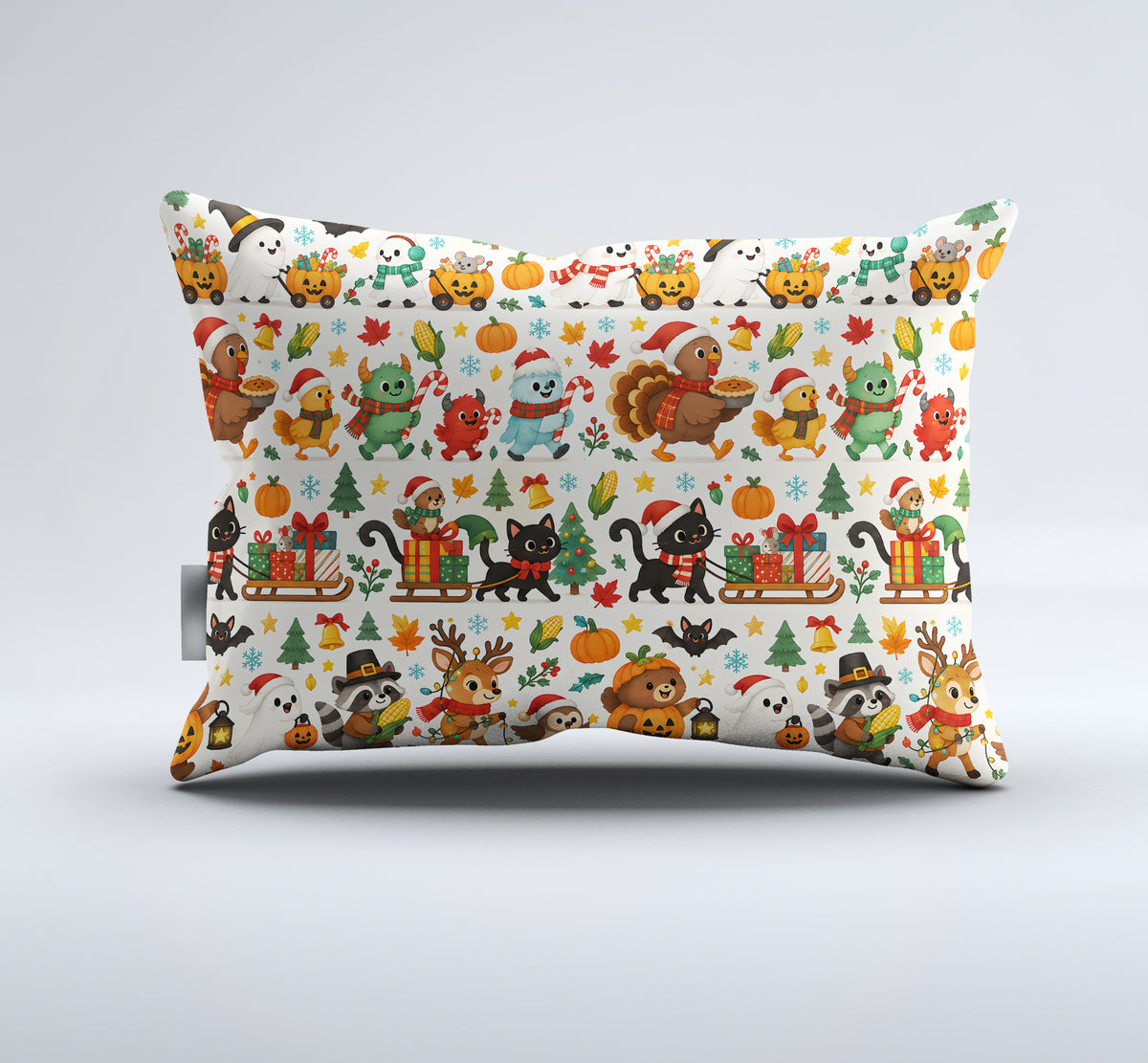Halloween Thanksgiving Christmas Duvet Cover Set - Print 28