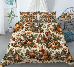 Fall Harvest & Christmas Duvet Cover Set - Print 9
