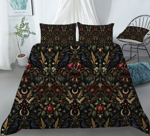 Fall Harvest & Christmas Duvet Cover Set - Print 27