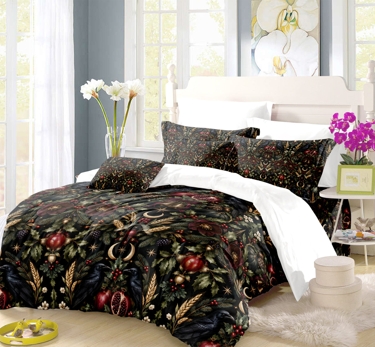 Fall Harvest & Christmas Duvet Cover Set - Print 30