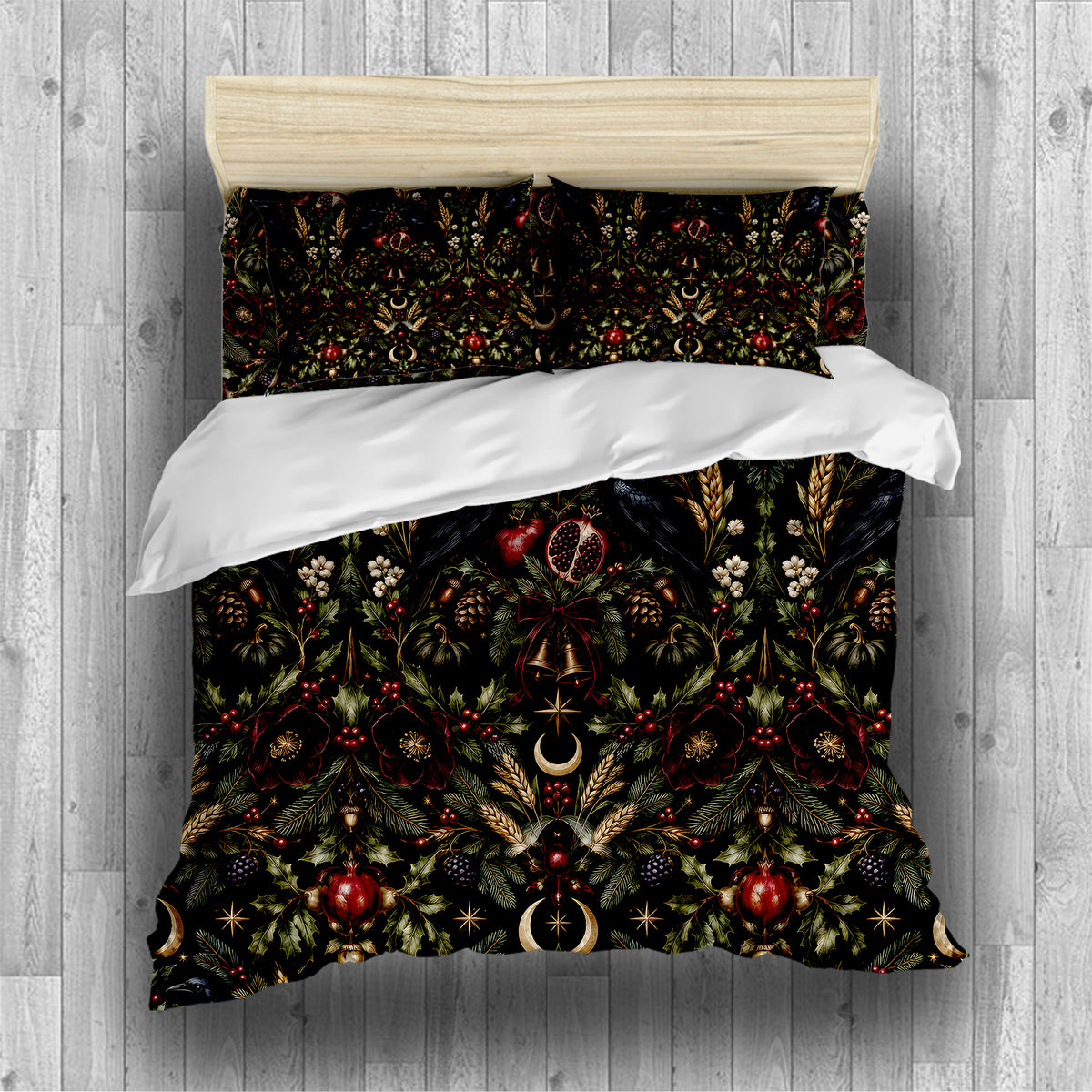Fall Harvest & Christmas Duvet Cover Set - Print 25