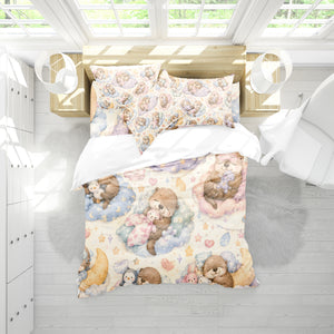 Cute Otter Duvet Cover Set - Print 5