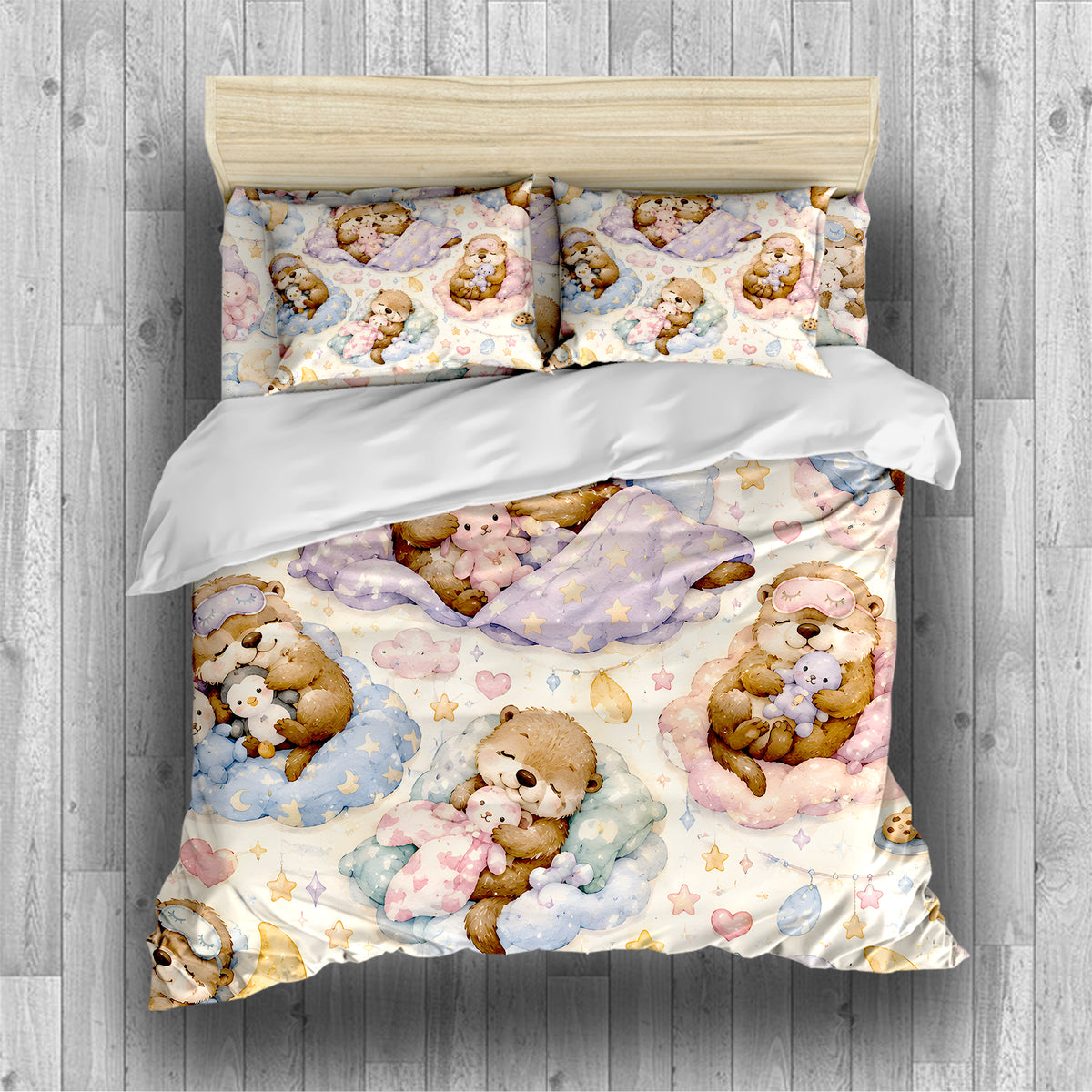 Cute Otter Duvet Cover Set - Print 1