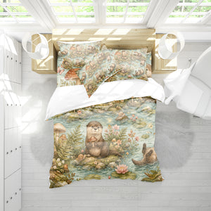 Cute Otter Duvet Cover Set - Print 11