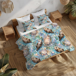Cute Otter Duvet Cover Set - Print 14