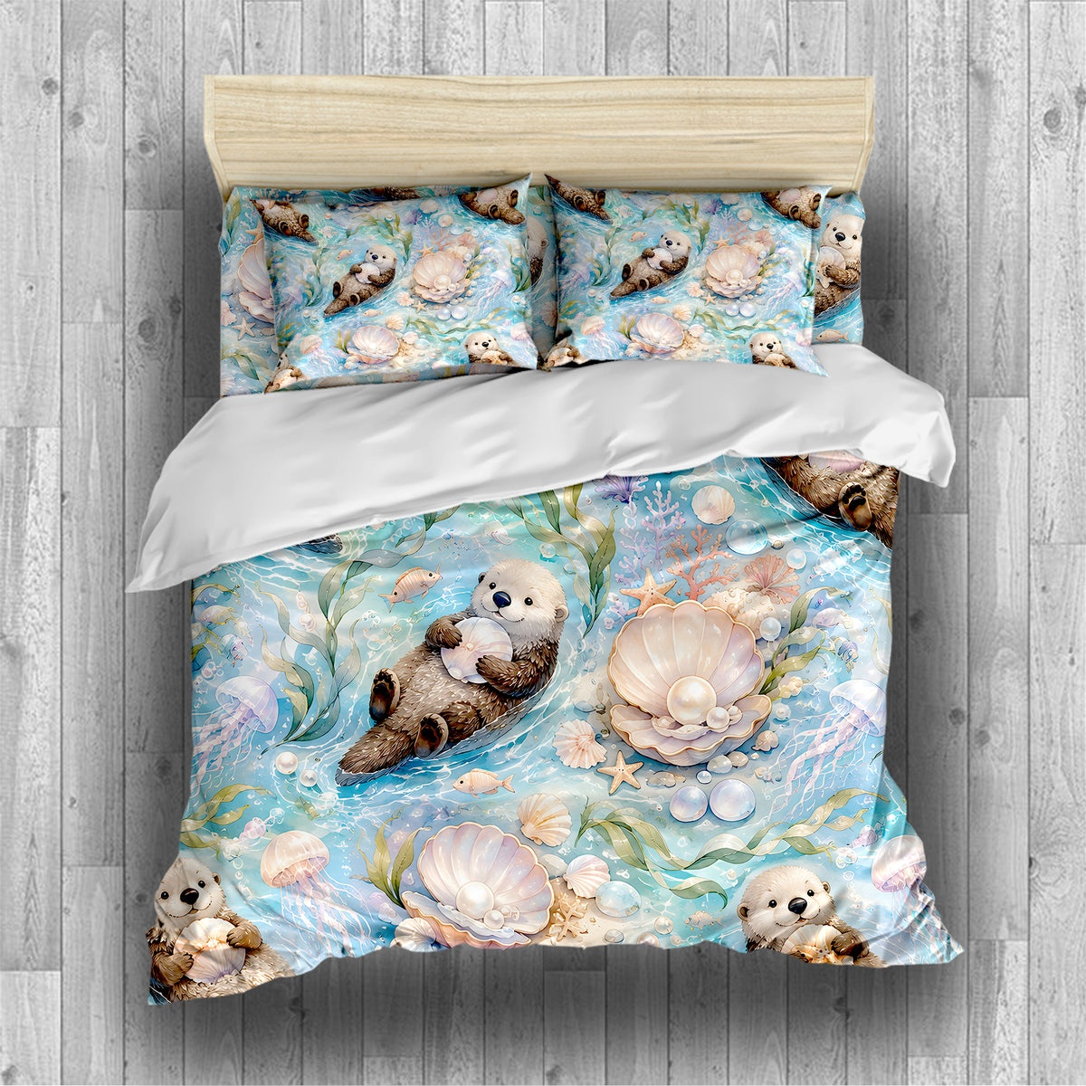 Cute Otter Duvet Cover Set - Print 13