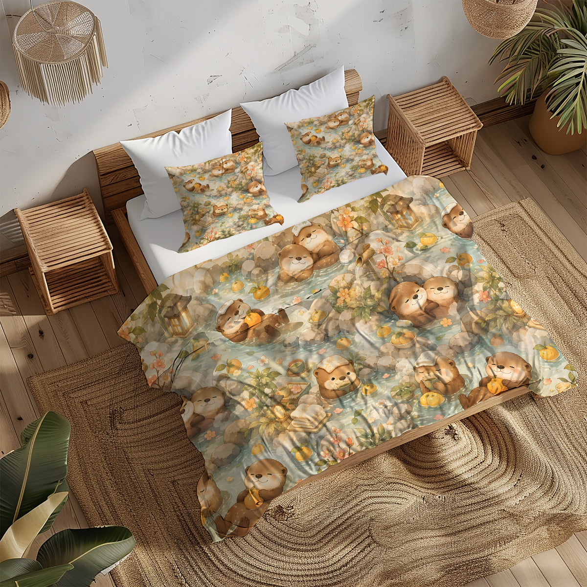 Cute Otter Duvet Cover Set - Print 20
