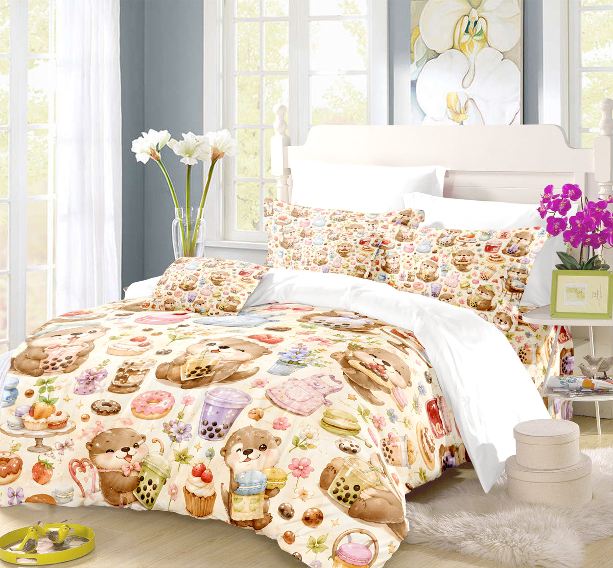 Cute Otter Duvet Cover Set - Print 30