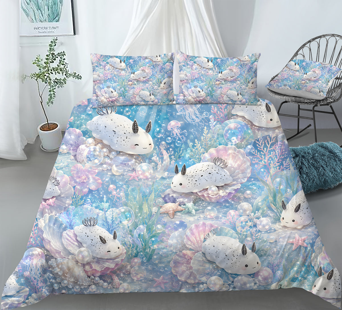 Sea Bunny Duvet Cover Set - Print 3