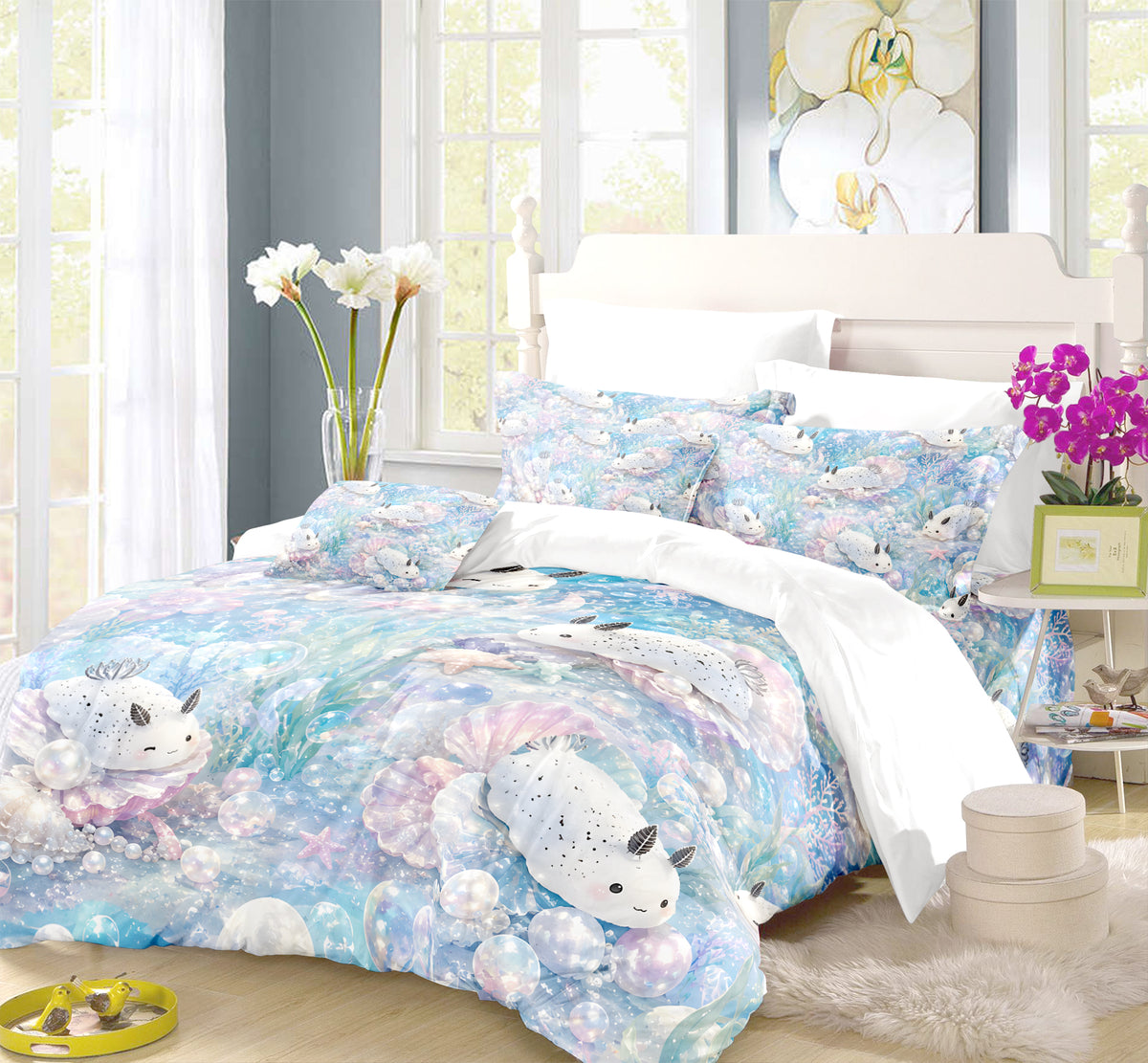 Sea Bunny Duvet Cover Set - Print 6