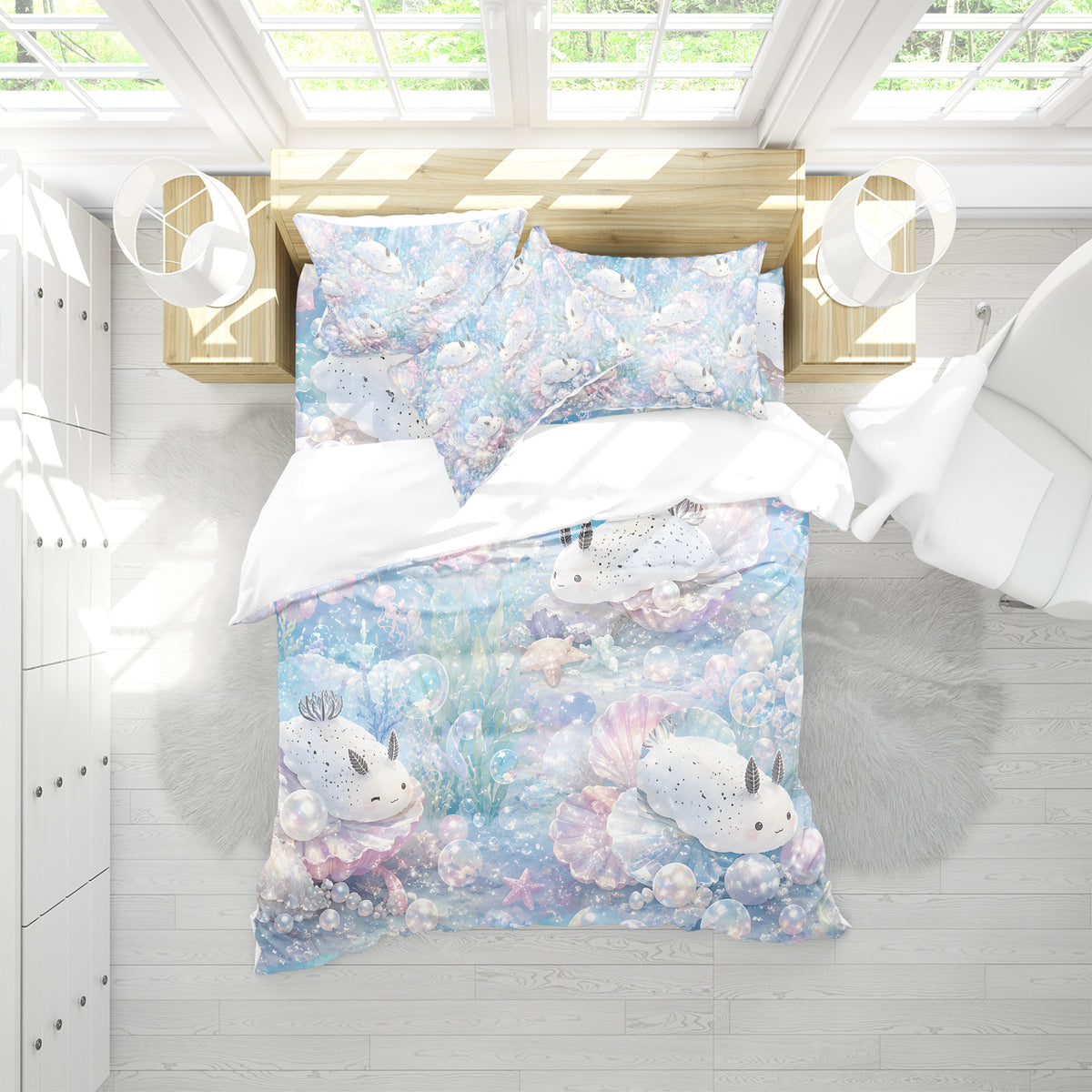 Sea Bunny Duvet Cover Set - Print 5