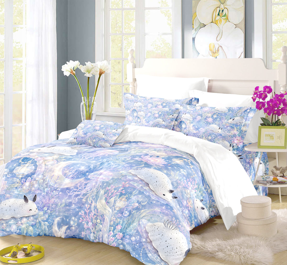 Sea Bunny Duvet Cover Set - Print 12