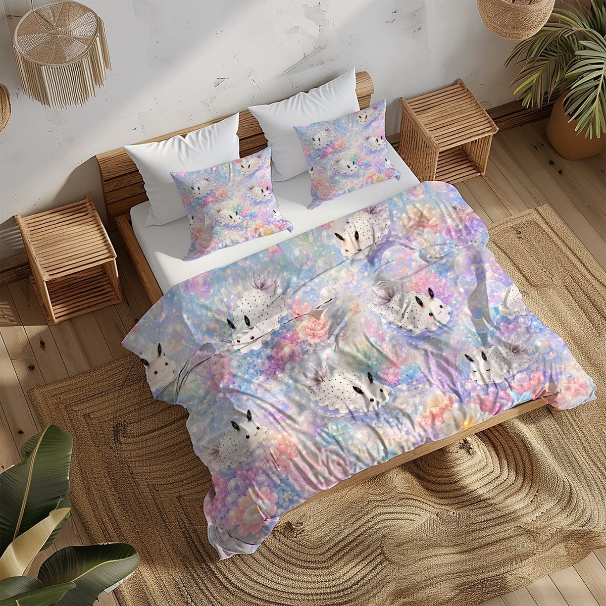 Sea Bunny Duvet Cover Set - Print 26