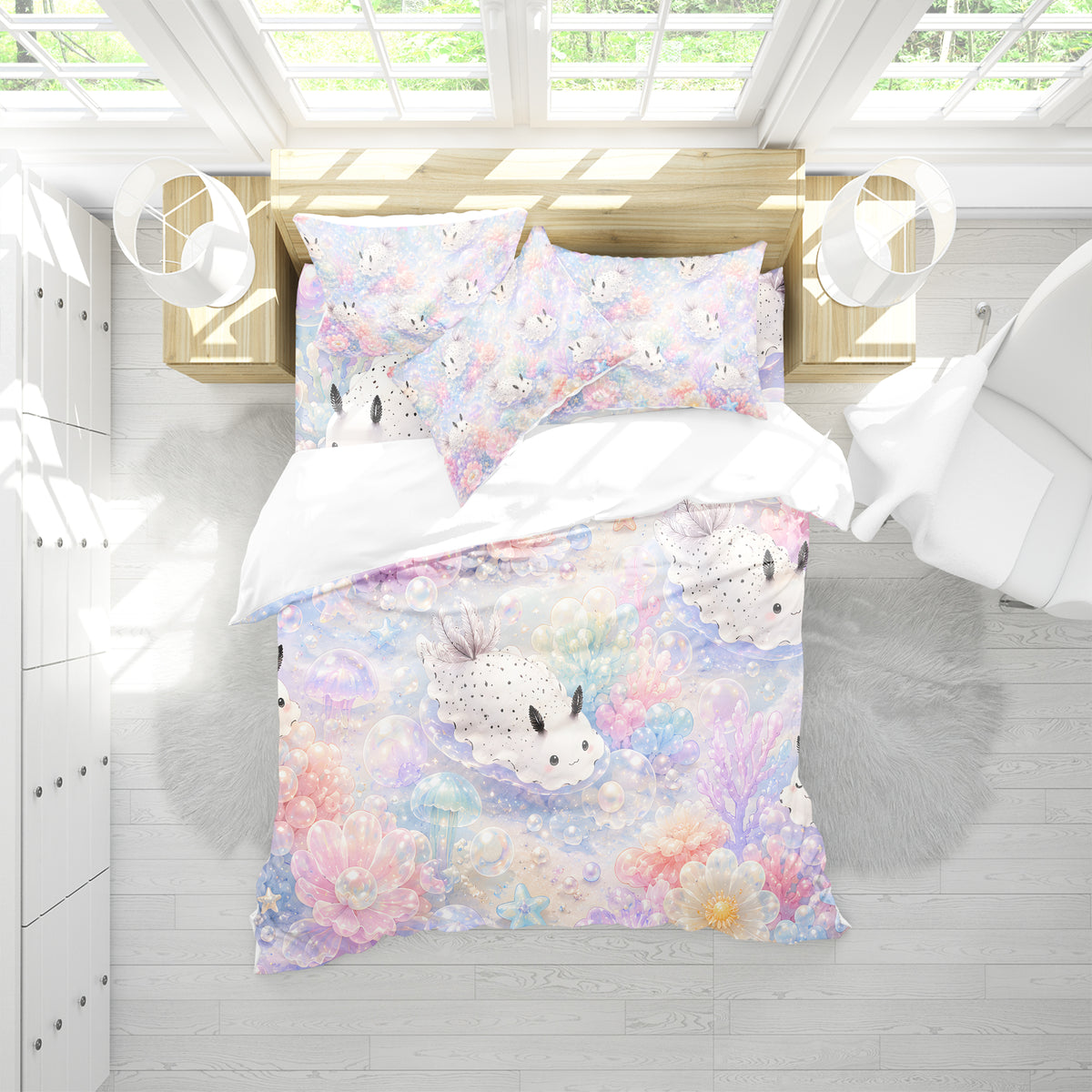Sea Bunny Duvet Cover Set - Print 29