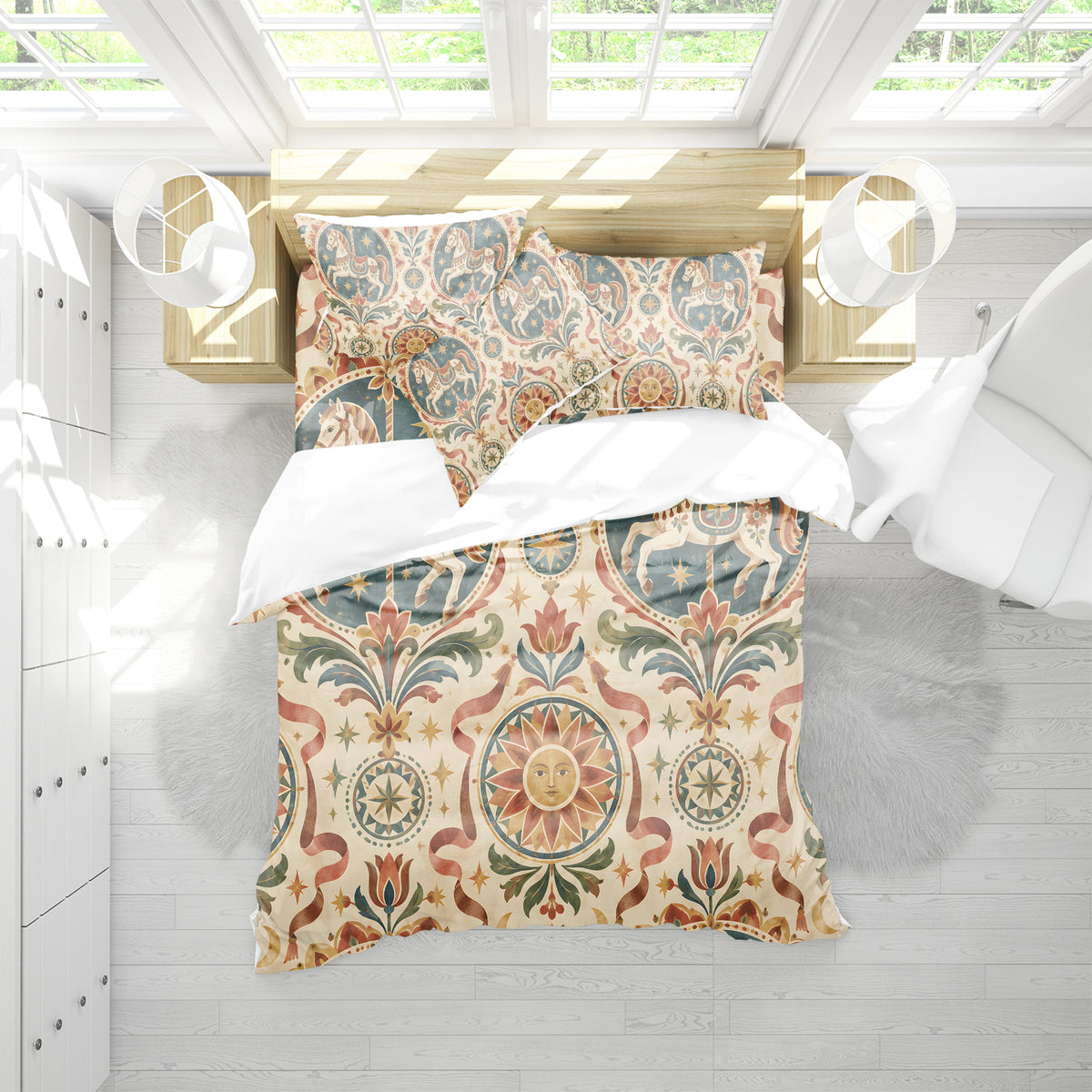 Circus Carnival Duvet Cover Set - Print 29