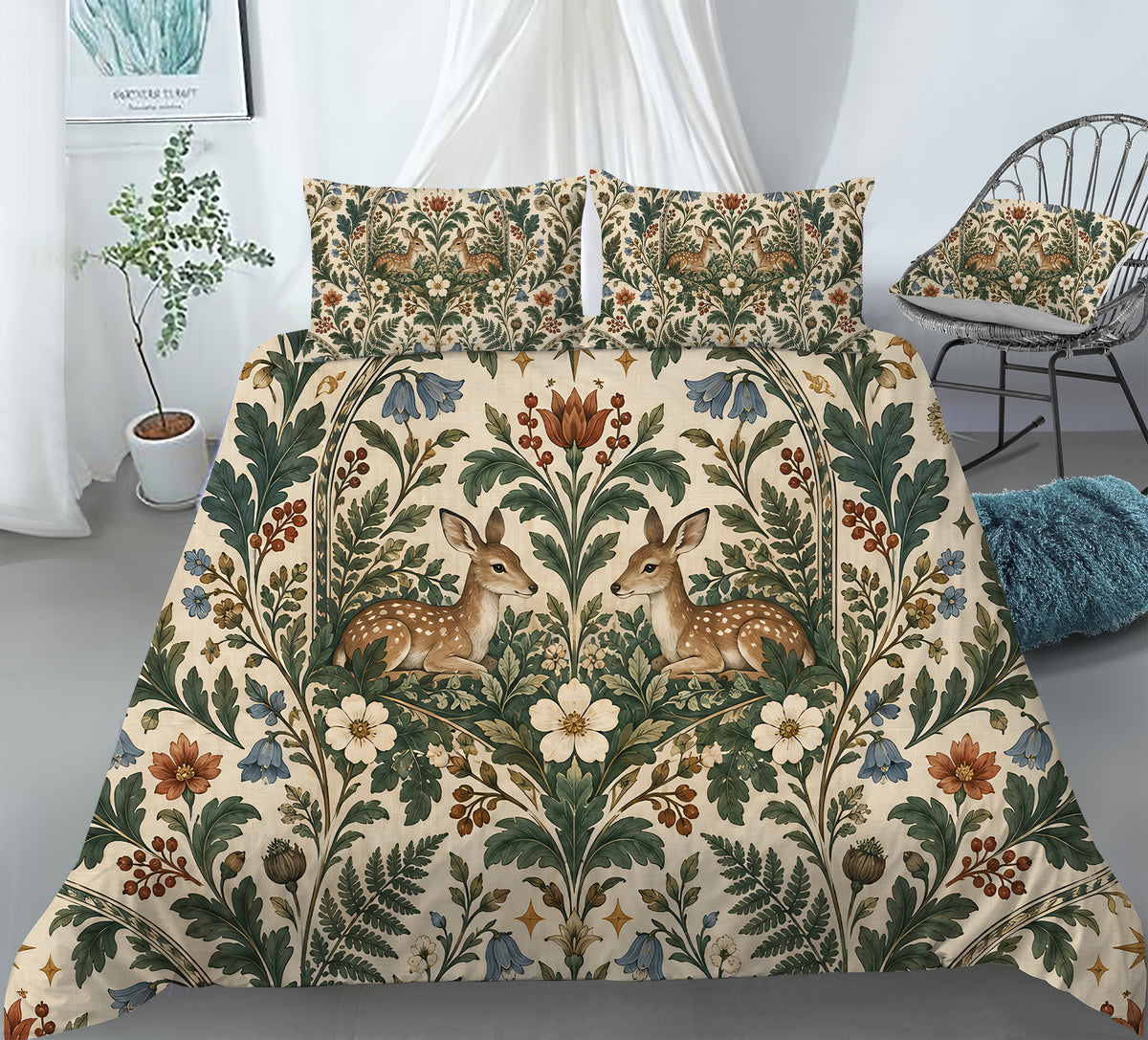 Deer Aesthetic Duvet Cover Set - Print 27
