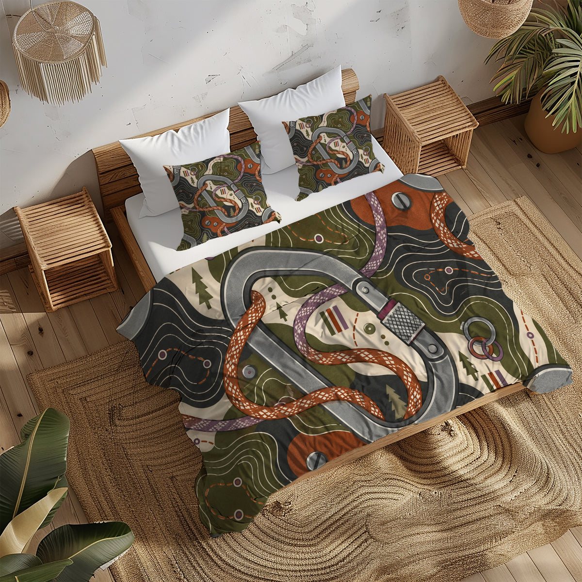 Sapphic Trail Utility Duvet Cover Set - Print 2