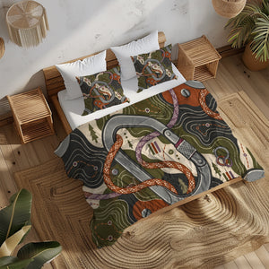 Sapphic Trail Utility Duvet Cover Set - Print 2