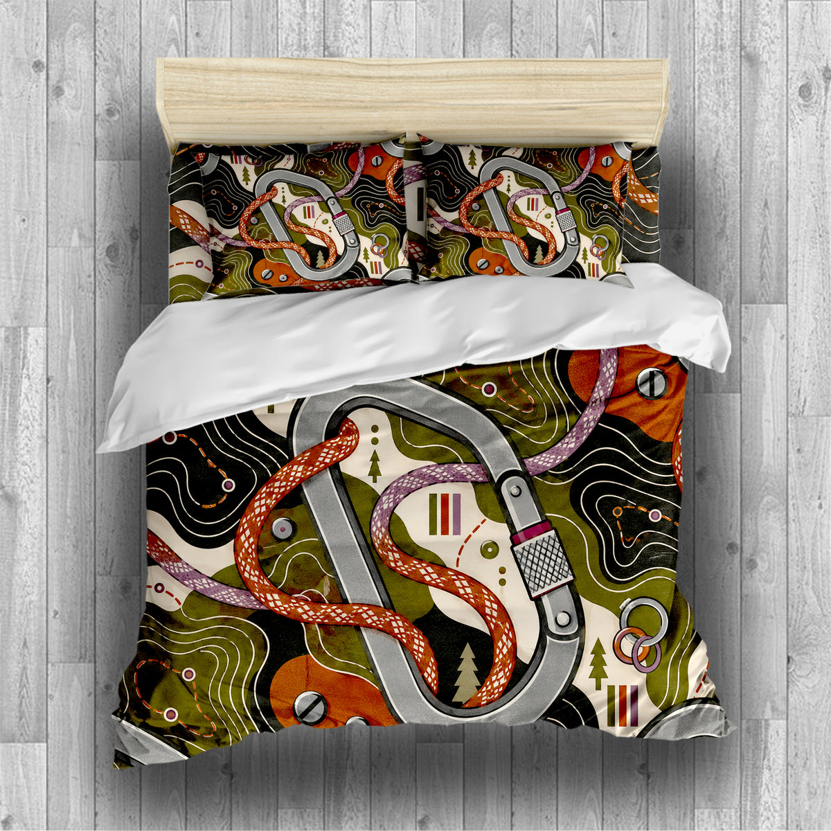 Sapphic Trail Utility Duvet Cover Set - Print 1