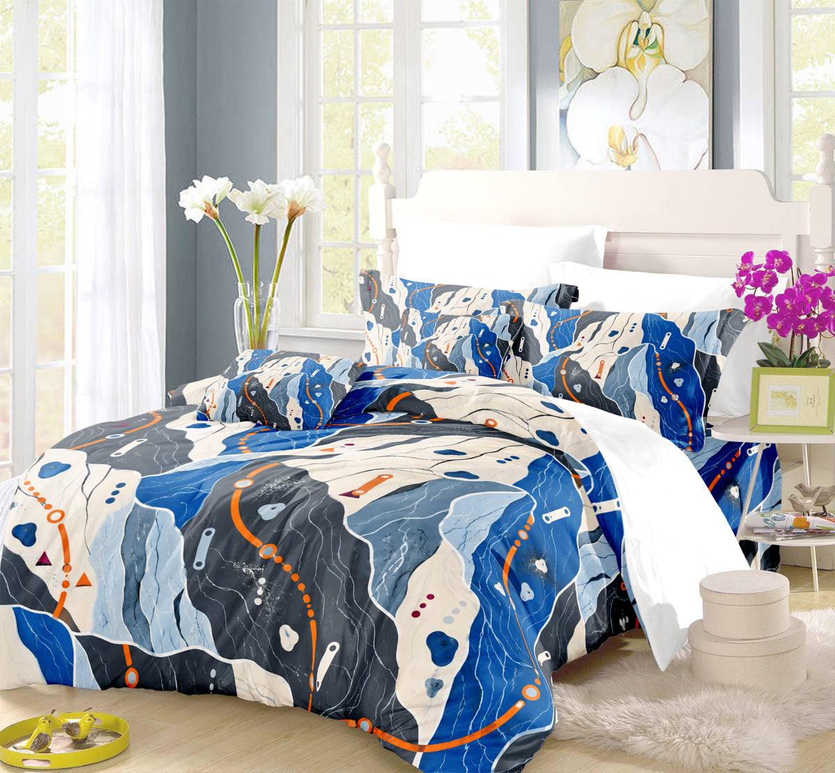 Sapphic Trail Utility Duvet Cover Set - Print 12