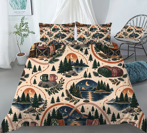Sapphic Trail Utility Duvet Cover Set - Print 27