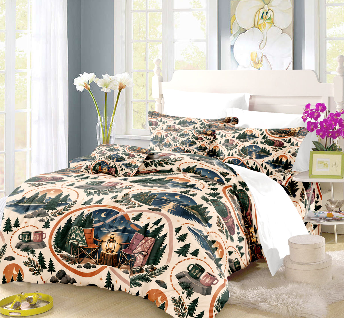 Sapphic Trail Utility Duvet Cover Set - Print 30