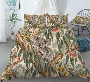 Australian Koala Habitat Duvet Cover Set - Print 3