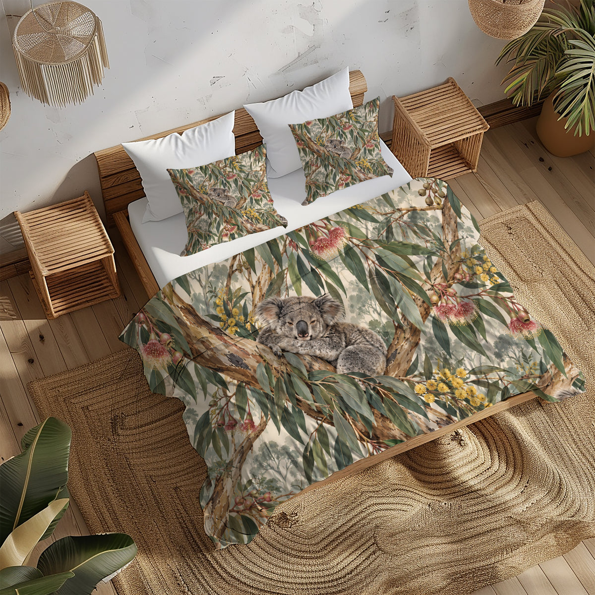 Australian Koala Habitat Duvet Cover Set - Print 2