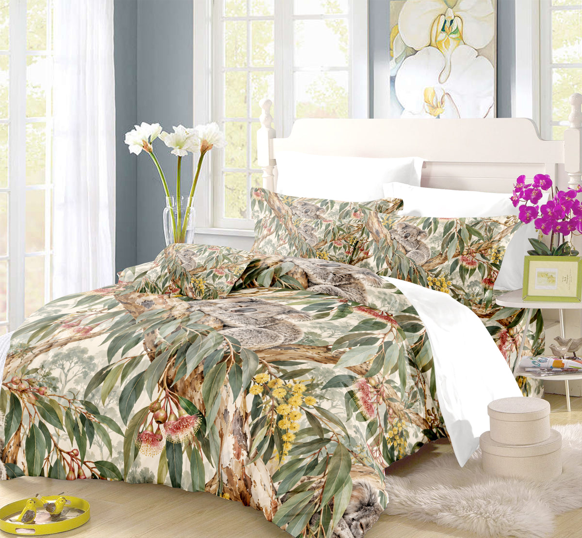 Australian Koala Habitat Duvet Cover Set - Print 6