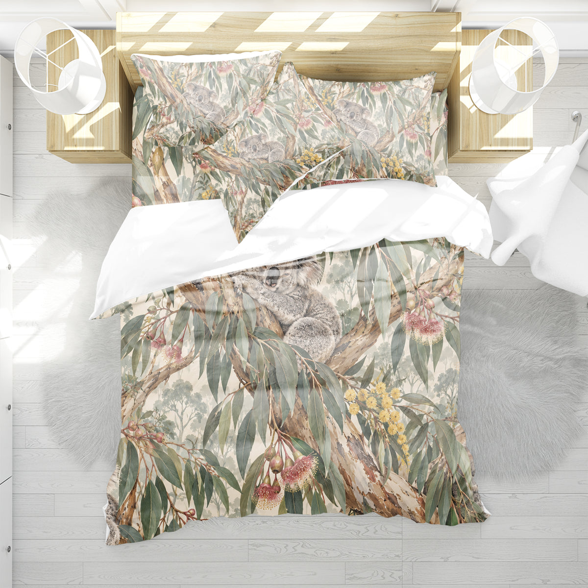 Australian Koala Habitat Duvet Cover Set - Print 5