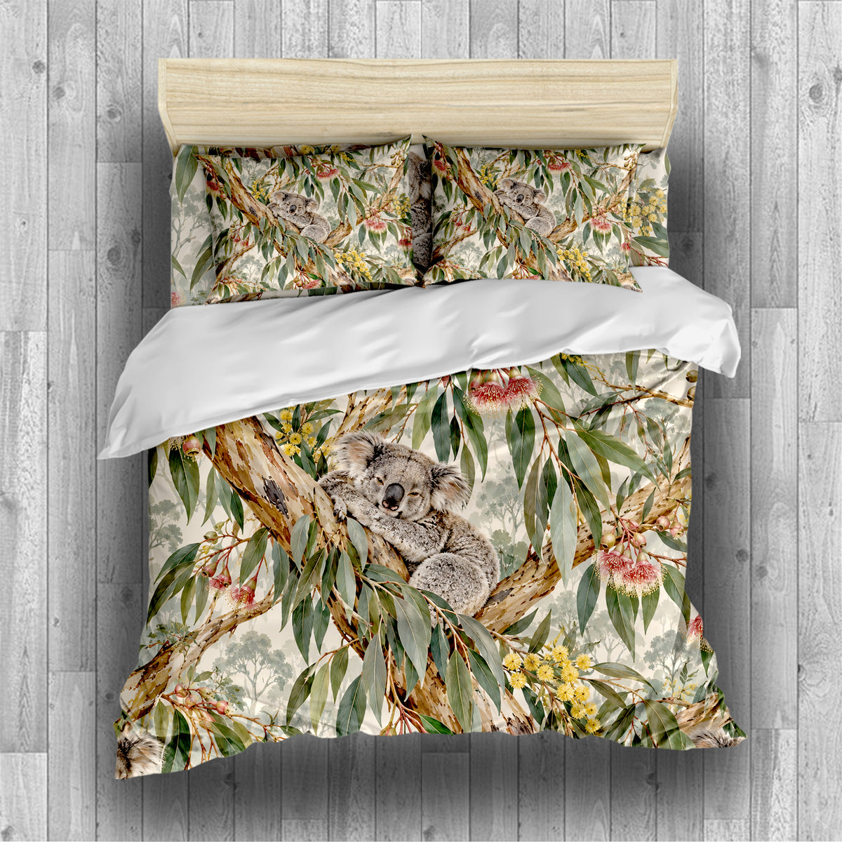 Australian Koala Habitat Duvet Cover Set - Print 1