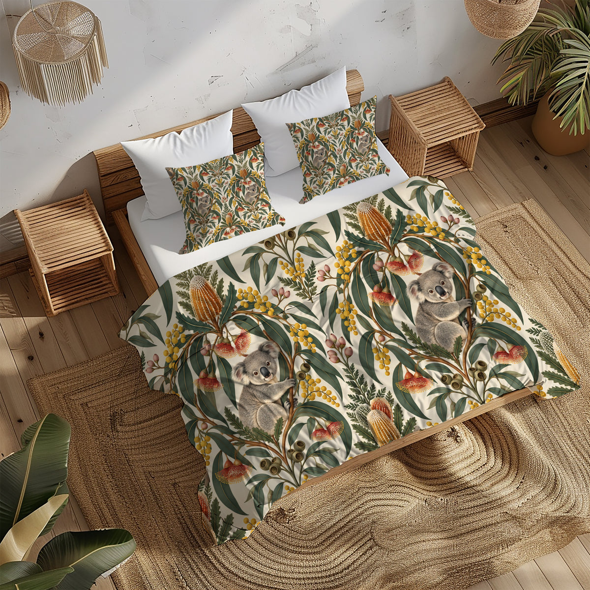 Australian Koala Habitat Duvet Cover Set - Print 8