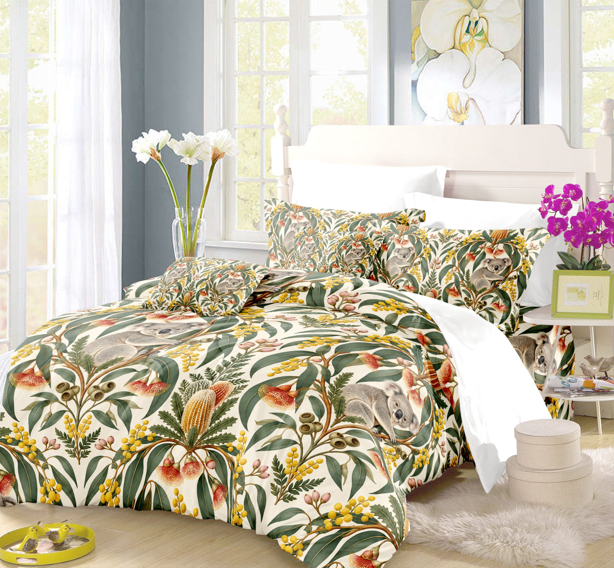 Australian Koala Habitat Duvet Cover Set - Print 12
