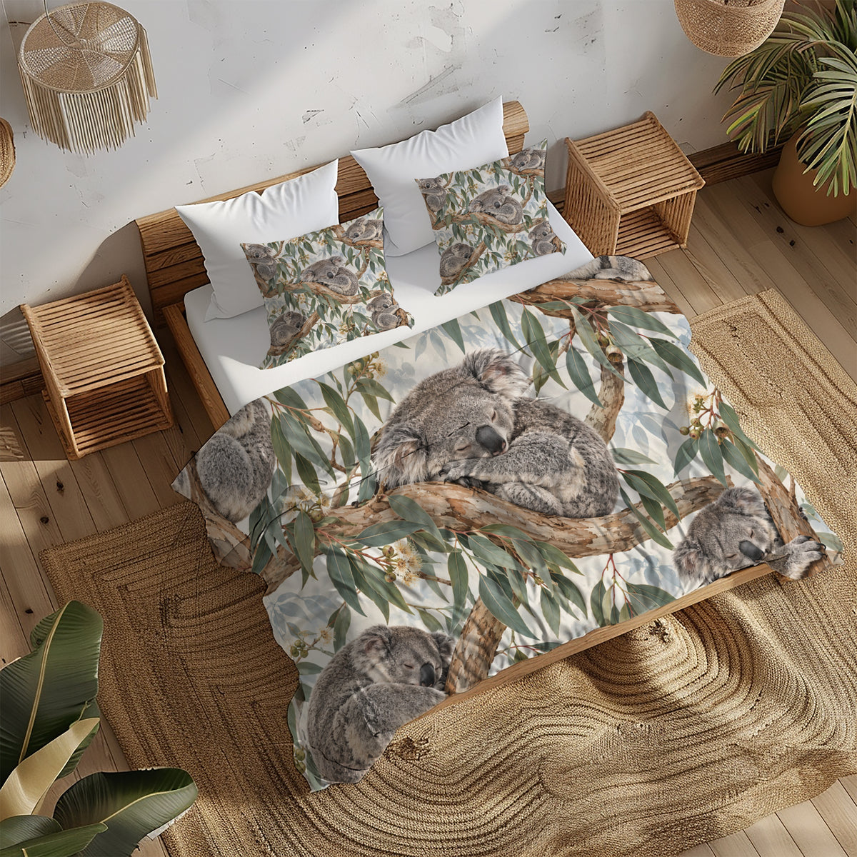 Australian Koala Habitat Duvet Cover Set - Print 14