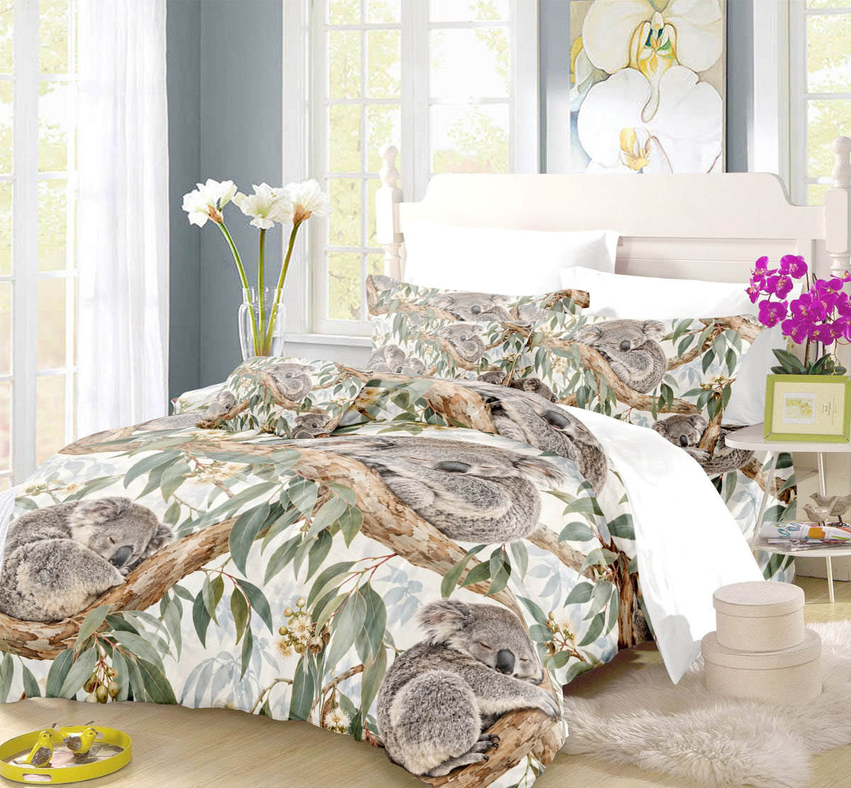Australian Koala Habitat Duvet Cover Set - Print 18