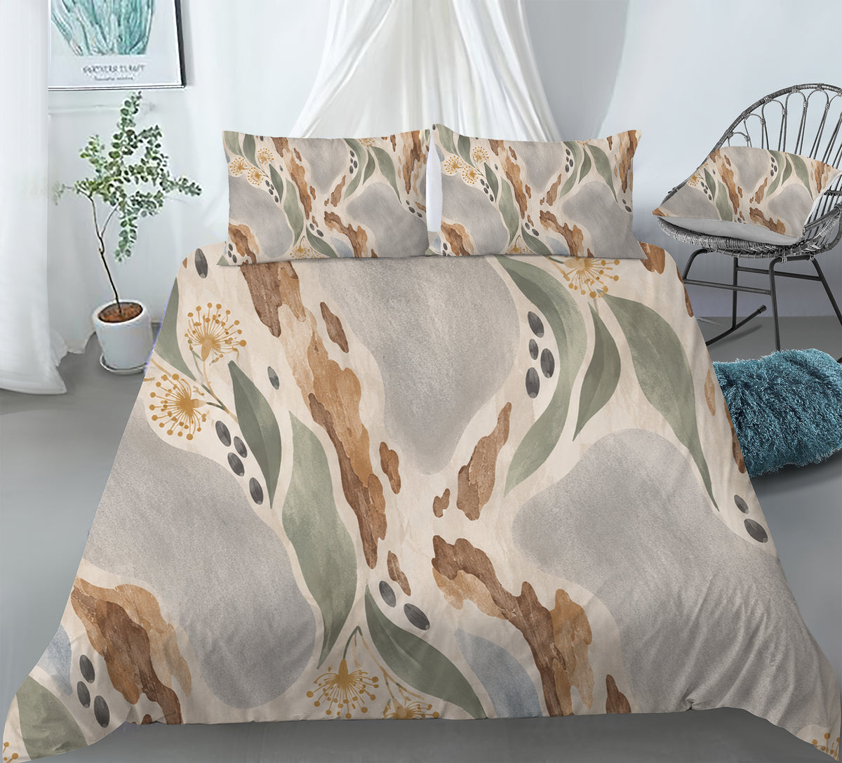 Australian Koala Habitat Duvet Cover Set - Print 21